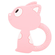(Pink) Baby Bijtspeeltje Silicone Cartoon Dier Bijtring Blauw