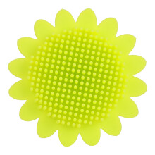 (Green) Soft Food-Grade Silicone Baby Bath Brush Pink