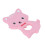 (Pink) Silikon-Baby-Zahnring Katze Blau 2
