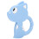 (Blue) Anellino Dentizione Silicone Animale Blu 2