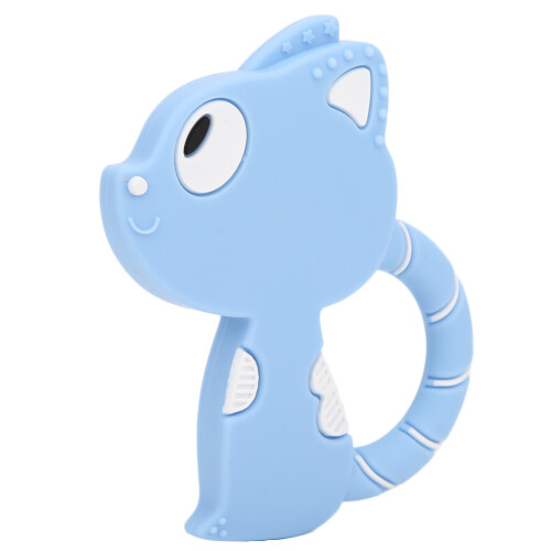 (Blue) Anellino Dentizione Silicone Animale Blu 1