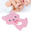 (Pink) Silikon-Baby-Zahnring Katze Blau 5