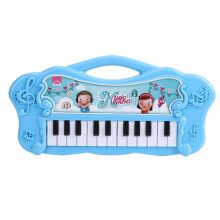(Blue) Pianoforte Elettrico Giocattolo Bambino Regalo Musica Blu