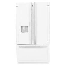 (White with Silver Trim) 1:12 Mini-Birke-Kühlschrank mit Doppeltür, Weiß/Silber