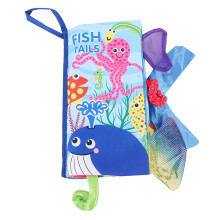 (Mer) Baby-Stoffbuch 3D Tier-Schwanz mit Ring frühkindliche Bildung