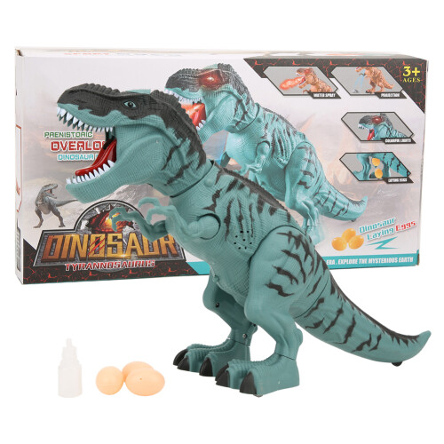 (Blue) Electric Dinosaur Music Light Walking Toy Brown 1