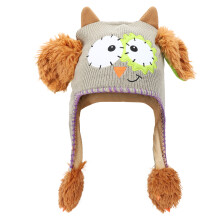 (Gray) Strickmütze mit beweglichen Ohren Grau für Baby