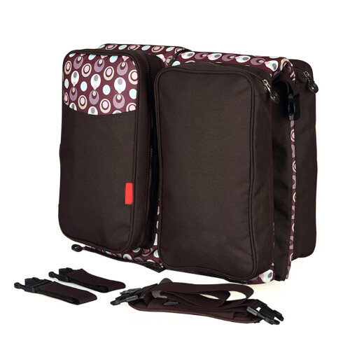 (Brown) Multifunctionele Mummy Groot Opvouwbaar Babybed Rollwagen Bruin
