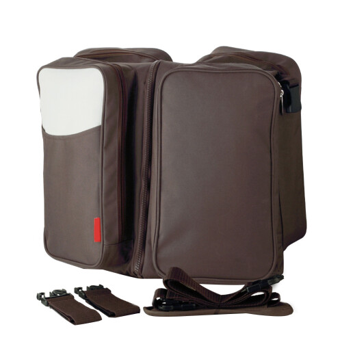 (Brown) Multifunctionele opvouwbaar kinderbed rode tas