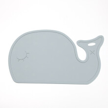 (Gray Whale Shape) Cute Animal Silicone Non-Slip Pad Mat for Kids (Gray Whale)