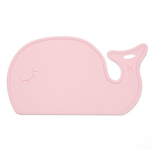 (Pink Whale Shape) Cute Animal Silicone Non-Slip Pad Mat for Kids (Gray Whale)