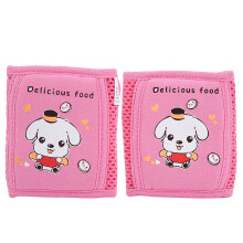 (Pink Puppy) Baby Toddler Adjustable Knee Pads Safety Protector Soft Summer Pink