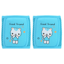 (Blue Kitty) Baby Toddler Adjustable Knee Pads Safety Protector Soft Summer Pink