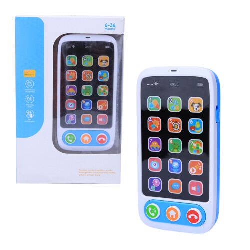 (Blue) Smart Phone Music Light Toy Educational Kids Gift