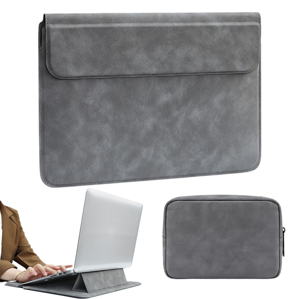 Laptop Storage Sleeve 14.1-15.4 Inch With Support Stand Tight-Fit Organizer For Travel School Work Dark/Gray 9354506636869