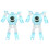 (Blue) Roboter-Uhr Spielzeug Transformator für Kinder Lila 1