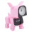Bureau Cartoon Hond Wekker Roze 2