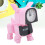 Bureau Cartoon Hond Wekker Roze 5