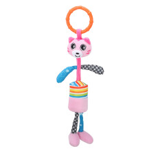 (Pink) Infant Stroller Hanging Toy Cute Animal Plush Rattle Pushchair Pink