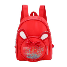 (Red) Niedliches Schulrucksack mit Hasenmuster Rot