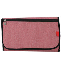 (Red) Multi Purpose Baby Reusable Waterproof Diaper Mat Storage Bag Red