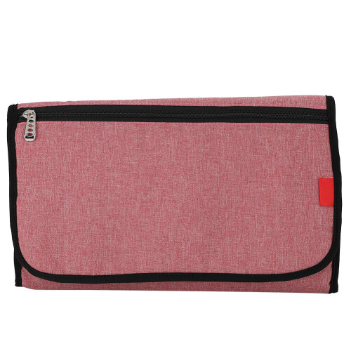 (Red) Multi Purpose Baby Reusable Waterproof Diaper Mat Storage Bag Red