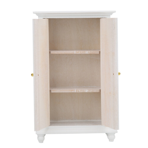 Mini-Kleiderschrank Weiß Holz Doppeltür 2