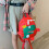 (Red) Children Dinosaur School Bag Adjustable Backpack Dark Blue 4
