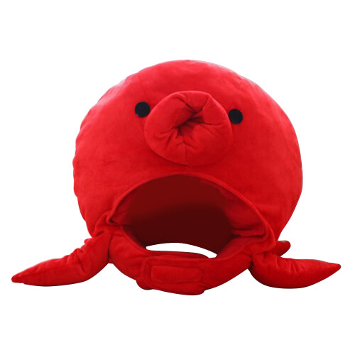 Red Hat Comfortable Plush Cute Appearance Warm Hat for Party 1