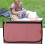 (Red) Multi Purpose Baby Reusable Waterproof Diaper Mat Storage Bag Red 5
