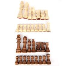 Holz-Schachfiguren-Set für Kinder & Eltern, Geschenk ohne Brett