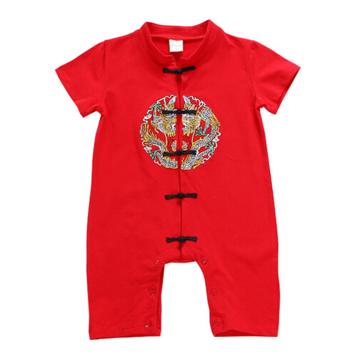 (Type A 66) Chinesisches Baby-Strampler aus Baumwolle, bestickt