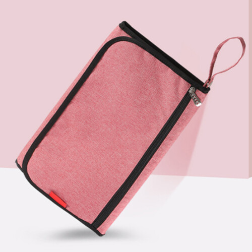 (Red) Multi Purpose Baby Reusable Waterproof Diaper Mat Storage Bag Red 2