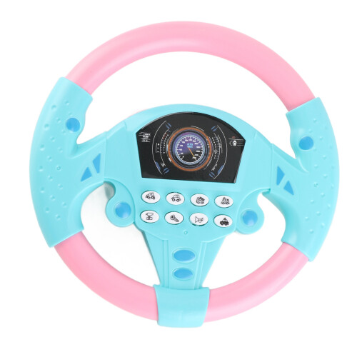 Volante Musicale Educativo Auto per Bambini Rosa Blu 2