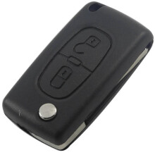 2-button key shell compatible with CE0536 folding key for Peugeot 207 307 308 C