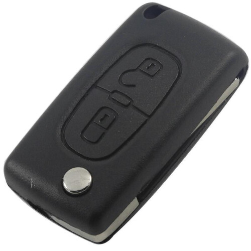2-button key shell compatible with CE0536 folding key for Peugeot 207 307 308 C