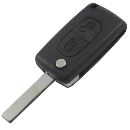 2-button key shell compatible with CE0536 folding key for Peugeot 207 307 308 C 1