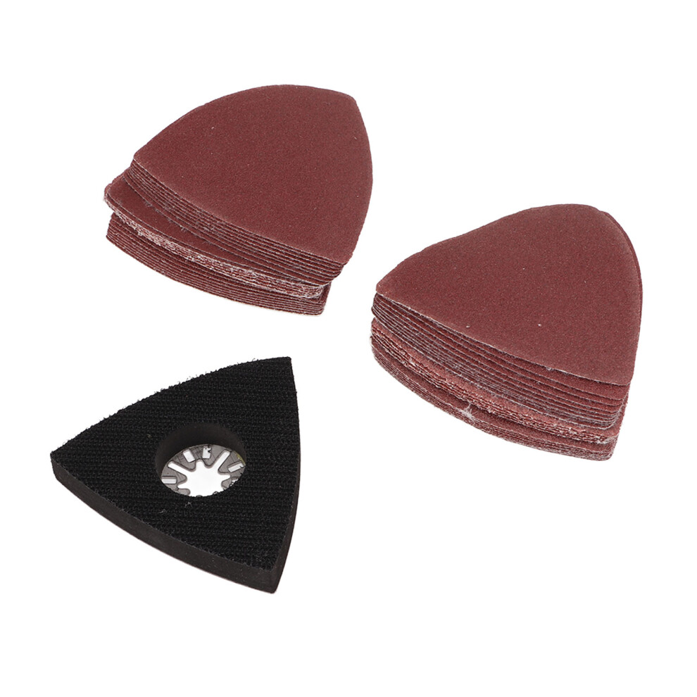 Triangular Sanding Pad Set 80Mm 51Pcs Grit 60-240 For Vacuum & Hand Sander Use 9421357221473