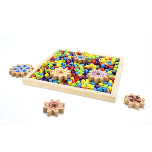Holz-Pilz-Peg-Puzzle für Kinder 2