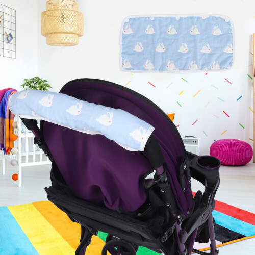 Weiche Schweißabsorbierende Lenkerabdeckung für Kinderwagen Blau 1