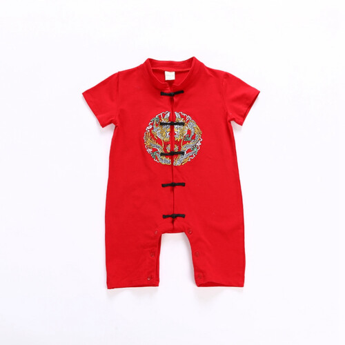 (Type A 66) Chinesisches Baby-Strampler aus Baumwolle, bestickt 1