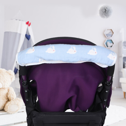 Weiche Schweißabsorbierende Lenkerabdeckung für Kinderwagen Blau 2