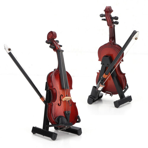1:12 Wooden Violin Model with Box 2