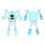(Blue) Roboter-Uhr Spielzeug Transformator für Kinder Lila 4
