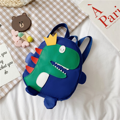 (Dark Blue) Dark Blue Adjustable Dinosaur Backpack 1