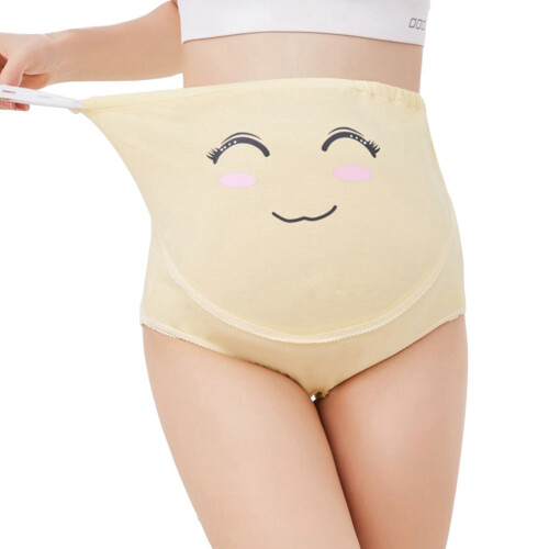Verstelbare Hoge Taille Moederschap Broek (Geel L)