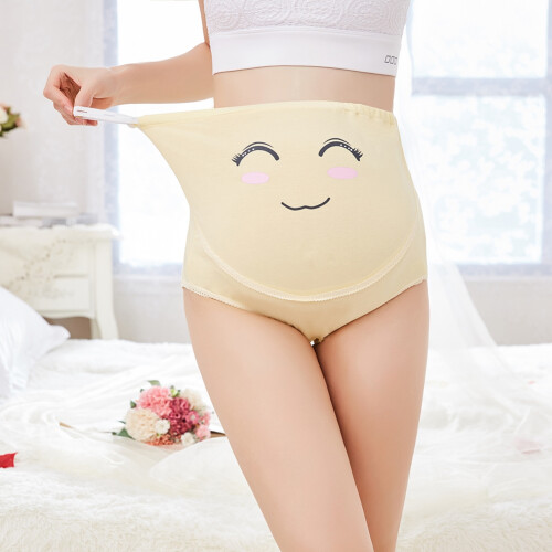 Verstelbare Hoge Taille Moederschap Broek (Geel L) 1