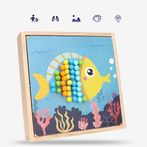 Holzpilz-Nagel-Puzzle für Kinder 2