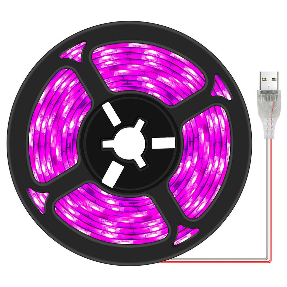 Kikidex (As Show, One Size) Led Plant Grow Strips Waterproof Full Spectrum Indoor Plant Succulent Hydroponics Greenhouse Gardening Usb Bars(3M) Light