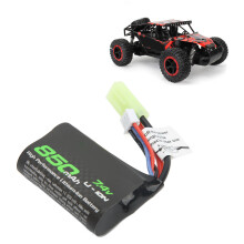 7.4V 850mAh LiPo Battery for 1/16 RC Off Road Vehicle, Black